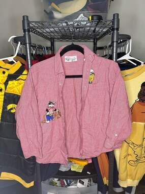 Vintage 1992 Acme Kids Looney Tunes Tweety & Sylvester Embroidered Shirt Size S